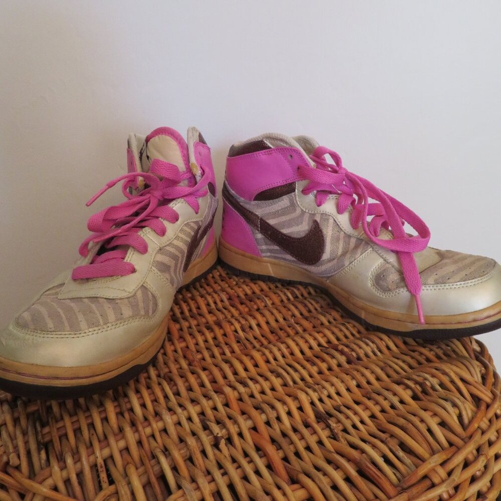 Nike | Size 9 | Womens 2009 Y2K Dunk High Animal Print Sneakers Shoes Rare Zebra